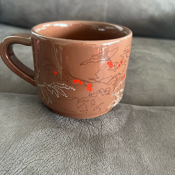 Starbucks 2009 Mug Brown with Red Berries 10 ounces - Picture 4 of 5